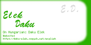 elek daku business card